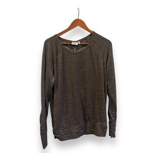 [Athleta] Long Sleeve Activewear Top Brown Gray